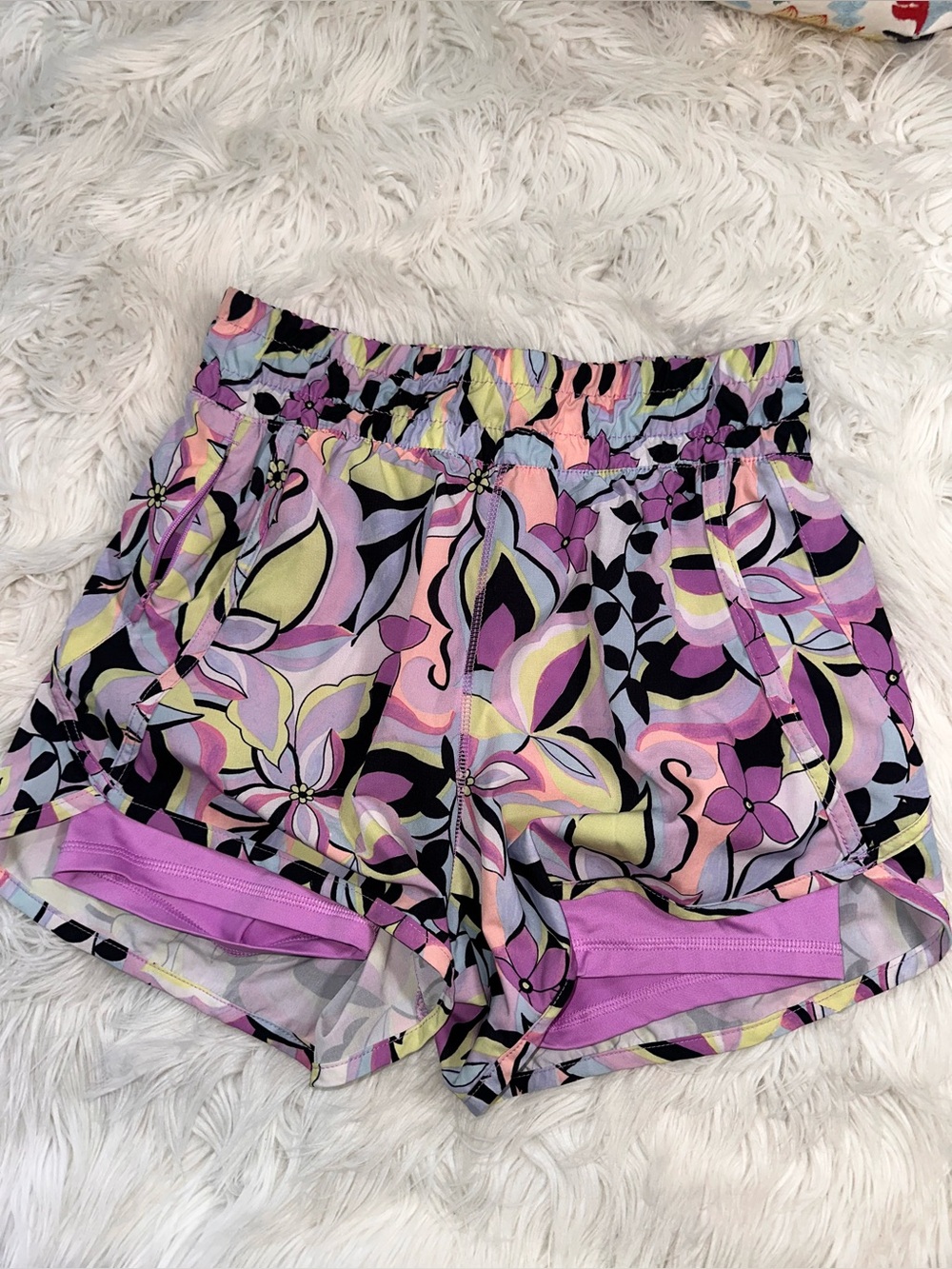Avia • Colorful Floral 2 Layer Running Shorts - Picture 8 of 15